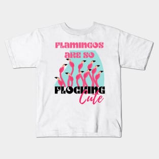 Flocking Cute Flamingos Summer Beach Vibe Kids T-Shirt